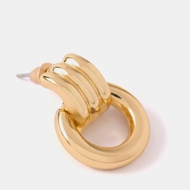 Hoop Link Stud Earrings