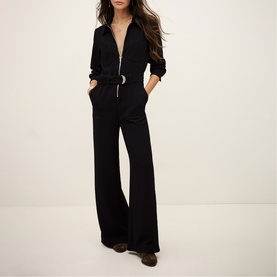 Fleur Zipped Belted Jumpsuit