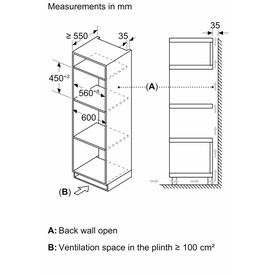 N50 Built-In Microwave Oven with Hot Air Stainless Steel