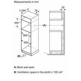 N50 Built-In Microwave Oven with Hot Air Stainless Steel