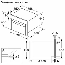 N50 Built-In Microwave Oven with Hot Air Stainless Steel