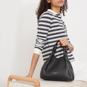 Dua Grained Leather Crossbody Bag