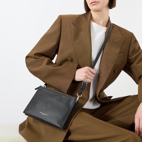 Lucille Grained Leather Crossbody Bag