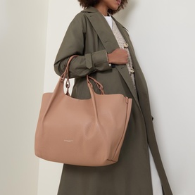 Dua Grained Leather Tote Bag