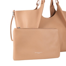 Dua Grained Leather Tote Bag
