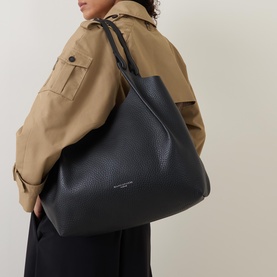 Dua Grained Leather Tote Bag