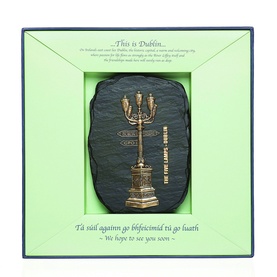 Five Lamps Bronze Plaque