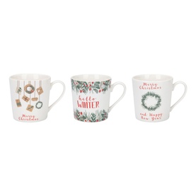 Christmas Spirit Mugs Six-Piece Set
