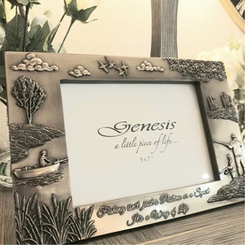Fishing Bronze Photo Frame 5 x 7in