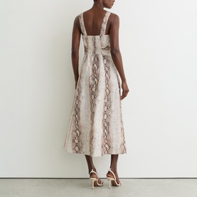 Amy Snake Tie Front Flared Dress