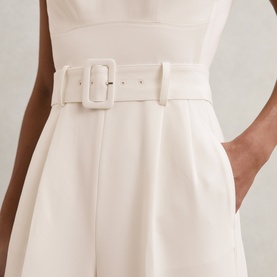 Alba Sheer Panel Wide Leg Jumpsuit