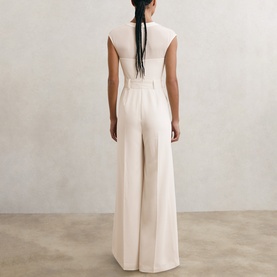 Alba Sheer Panel Wide Leg Jumpsuit