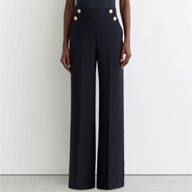 Carley Sailor Button Wide Leg Trousers