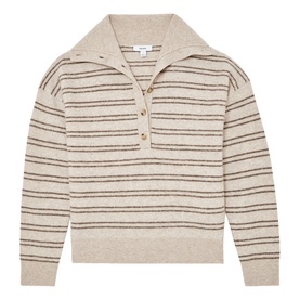 Evana Striped Buttoned Sweater