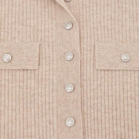 Elly Buttoned Turtleneck Wool Sweater
