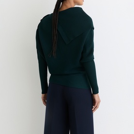 Lexi Ribbed Button Shawl Sweater