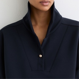 Bella Interlock Polo Sweatshirt
