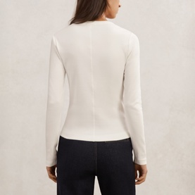 Rina Button Front Ribbed Top