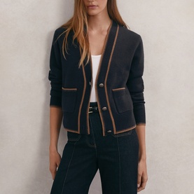 Louisa Knitted Tipped Cardigan