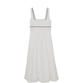 REISS Esme Linen Tie Dress