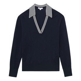 Nova Stripe-Collar Sweater