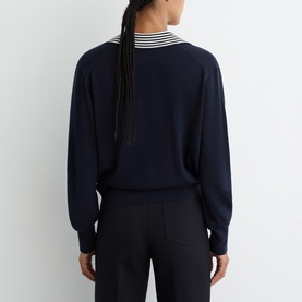 Nova Stripe-Collar Sweater