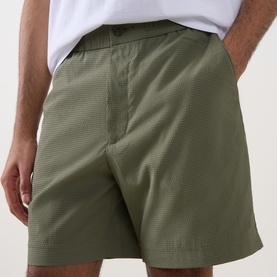 Seersucker Logo Shorts