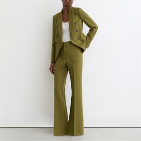 Priya Twill Double-Breasted Blazer