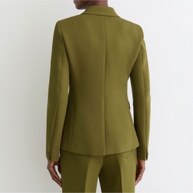 Priya Twill Double-Breasted Blazer