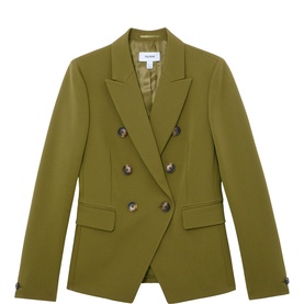 Priya Twill Double-Breasted Blazer