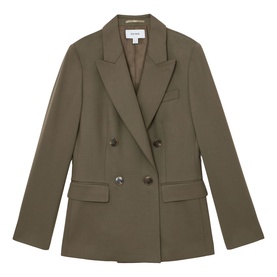 Solene Double-Breasted Suit Blazer