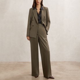 Solene Double-Breasted Suit Blazer