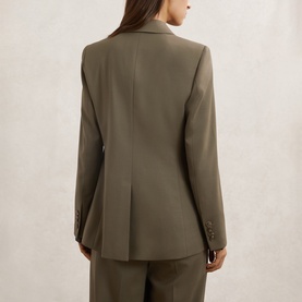 Solene Double-Breasted Suit Blazer