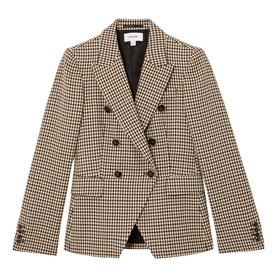 Hartley Double-Breasted Check Blazer