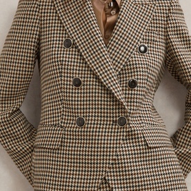 Hartley Double-Breasted Check Blazer