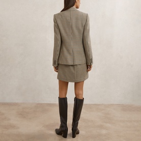 Hartley Double-Breasted Check Blazer