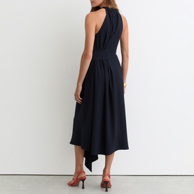 Maeve Drape-Detail Flared Dress