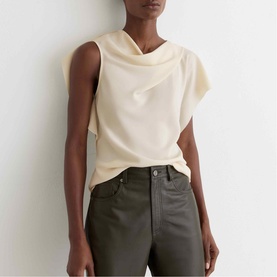 Natalie Asymmetric Draped Top