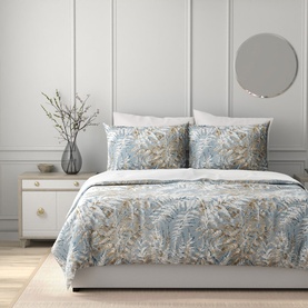 Ferns Duvet Set Blue