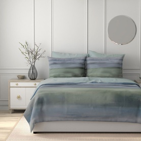 Ombre Stripe Duvet Set Blue