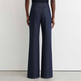 Edie Denim-Look Flared Trousers