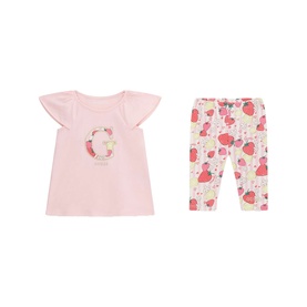 Strawberry Logo Top & Leggings Two-Piece Set