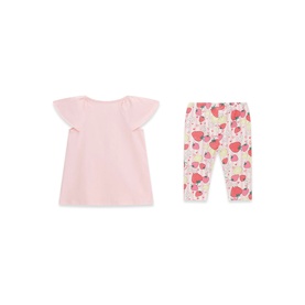 Strawberry Logo Top & Leggings Two-Piece Set
