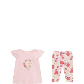 Strawberry Logo Top & Leggings Two-Piece Set