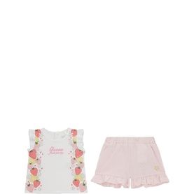 Strawberry Logo Top & Shorts Two-Piece Set