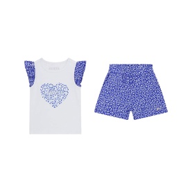 Floral Logo Top & Shorts Two-Piece Set