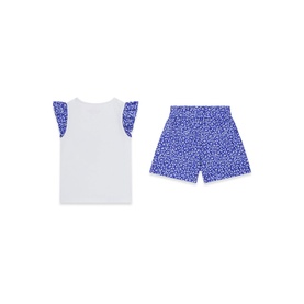 Floral Logo Top & Shorts Two-Piece Set