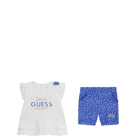 Floral Logo Top & Shorts Two-Piece Set