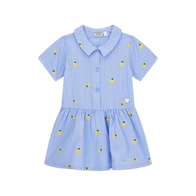 Lemon Stripe Shirt Dress