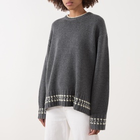 Tipped Cozy Knit Sweater